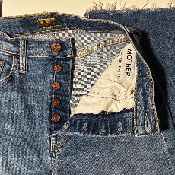 Mother the Tripper Ankle Fray Jeans "Play Like a Pirate" Size 24 - Picture 9 of 10